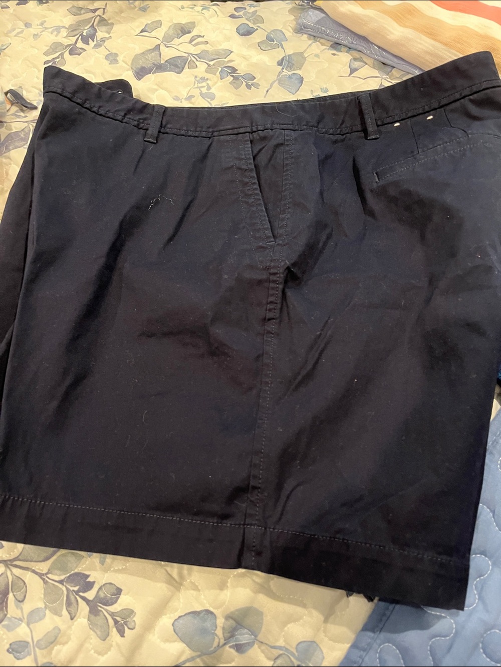 Talbots Black Men's Flat-Front Shorts
